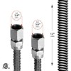 Flextron Gas Line Hose 5/8'' O.D. x 12'' Length with 3/4" FIP Fittings, Stainless Steel Flexible Connector FTGC-SS12-12O